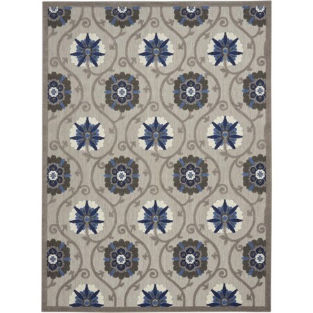 Palacedesigns 8 x 11 ft. Gray & Blue Indoor & Outdoor Area Rug PA3670819
